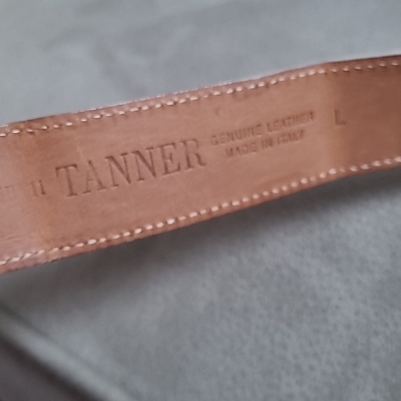 Tanner Beautiful Colorblock Genuine Leather Belt Womens Large Suede Patch ITALY‎ main image 15
